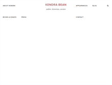 Tablet Screenshot of kendrabean.com
